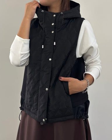 11月7日ライブ mink chair<br>キルティングフードベスト