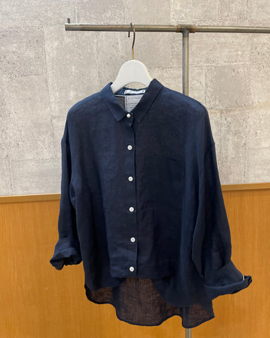 インスタライブ BLUE F RONCE <br>無地リネンシャツ