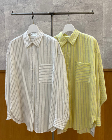cafune<br>tencel stripe shirt