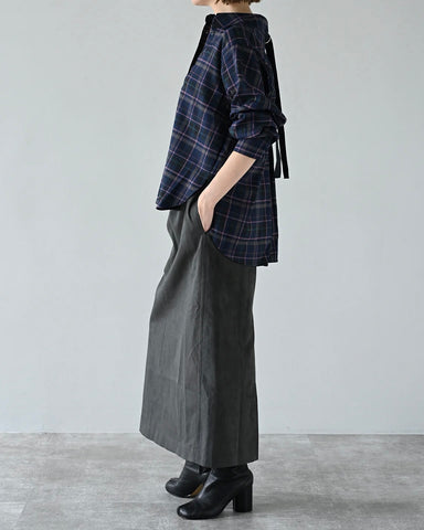 Herencia<br> Tartan Back Ribbon Shirt Blouse
