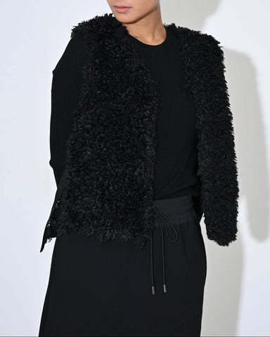 10月10日ライブ<br>Herencia<br> Curly Fur Reversible Vest Jacket