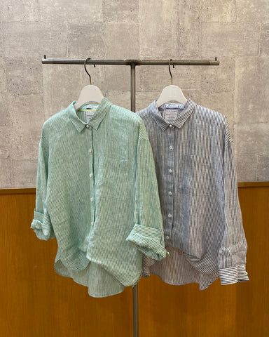 3月29日ライブ BLUE F RONCE <br> ストライプリネンシャツ