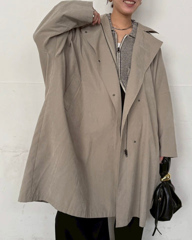 cafune<br> peach poncho coat