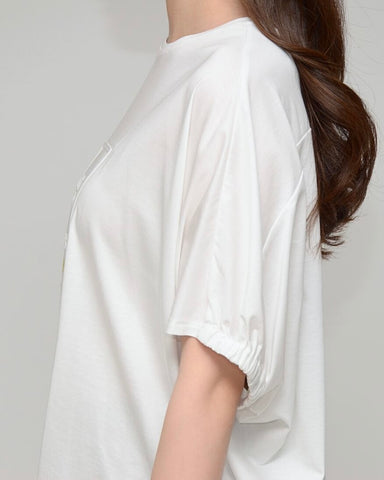 Praia<br> シルケット綿・ボックスロゴTシャツ