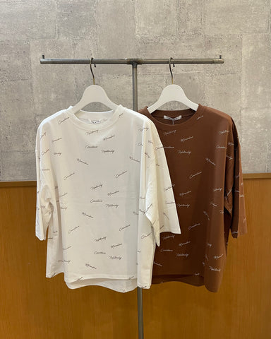 RILATO<br>ランダムロゴ5分袖Tシャツ