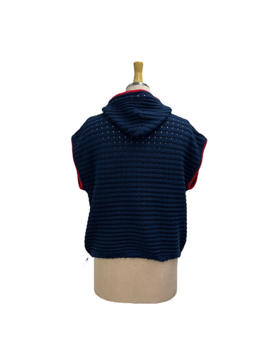 ayane予約<br> 柄あみフーディベスト