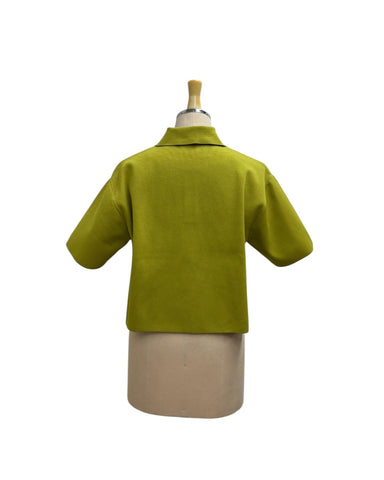 ayane予約<br>スキッパー半袖ニット