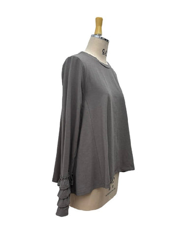 ayane予約<br> フリルカフフレアロンT