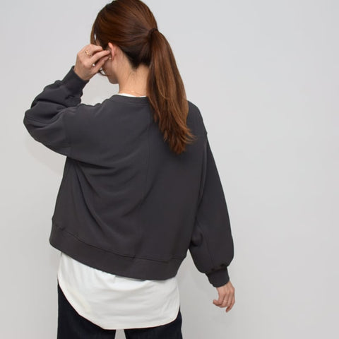 11月20日ライブ Praia<br>梨地裏起毛ハーフジップロゴトップス