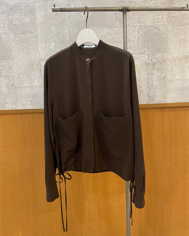 cafune<br>裾ドロストリボンシャツ