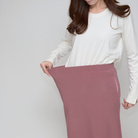 11月20日ライブ Praia<br>梨地裏起毛美シルエットフレアスカート