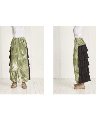 USU予約<br> ツイル＆デニム＆ムラ染 スカート