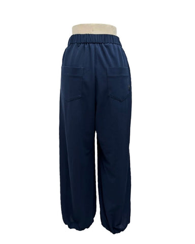 ayane予約<br> ストレッチジョーゼットタックワイドパンツ