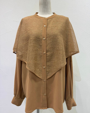 CYAN TOKYO<br>ラメメッシュケープレイヤーシャツ