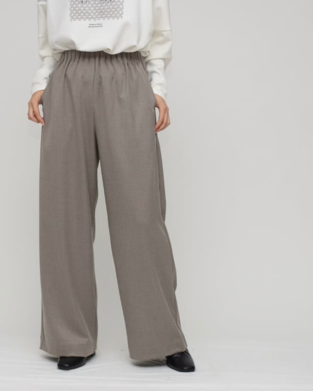 Praia<br> ウエスト総ギャザーパンツ