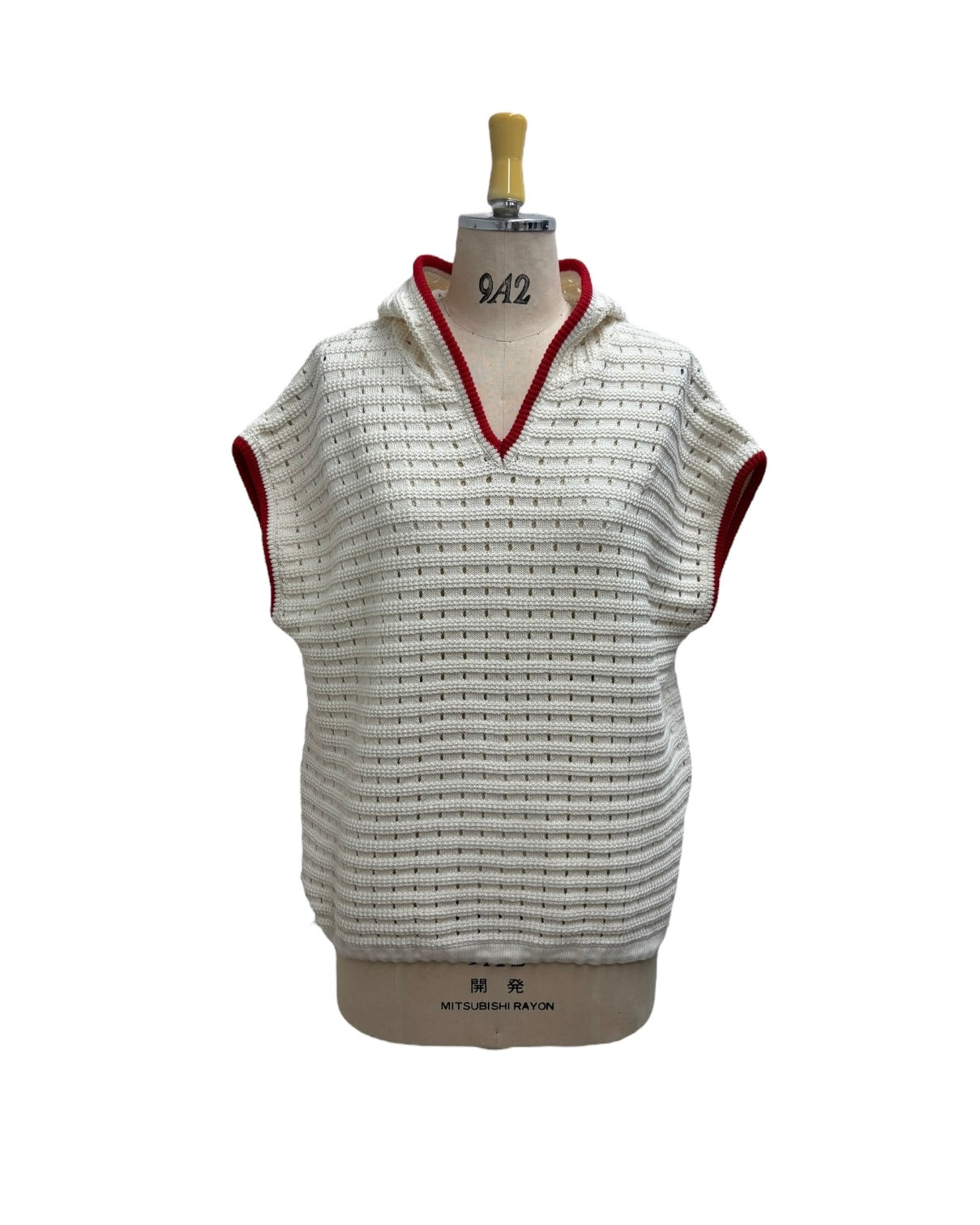 ayane予約<br> 柄あみフーディベスト