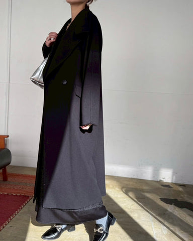 cafune<br> melton jersey stand coat