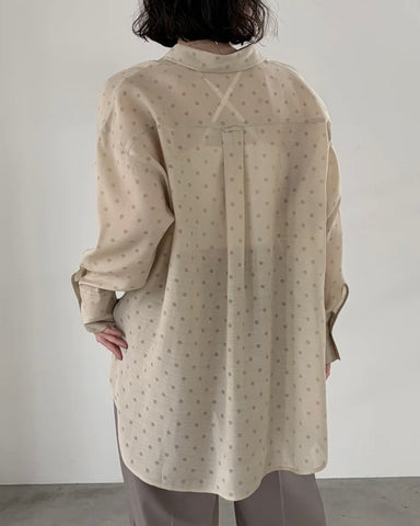 mink chair<br>シアードットプレーンシャツ