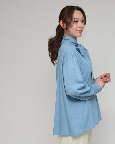 3月6日ライブ<br>Praia<br> コンバーチブル・ダンガリーブラウス