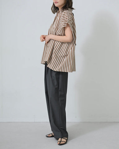Herencia <br>Back Ribbon Stripe Blouse