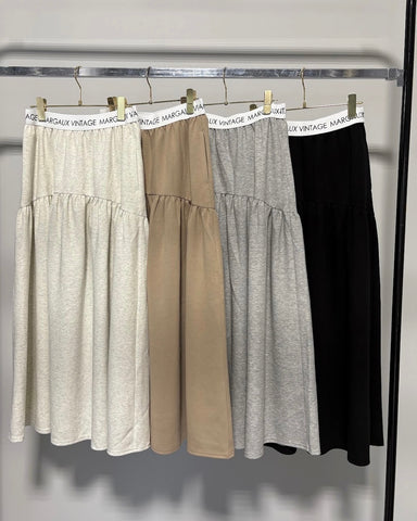 10月2日ライブ MARGAUX VINTAGE<br> ロゴウエストギャザースカート