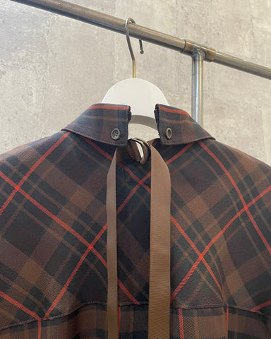 Herencia<br> Tartan Back Ribbon Shirt Blouse