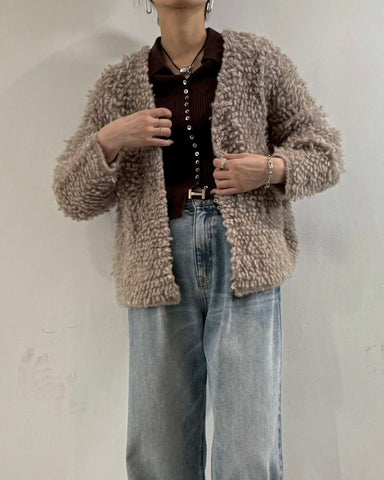 10月19日ライブ cafune<br> loop yarn knit jacket