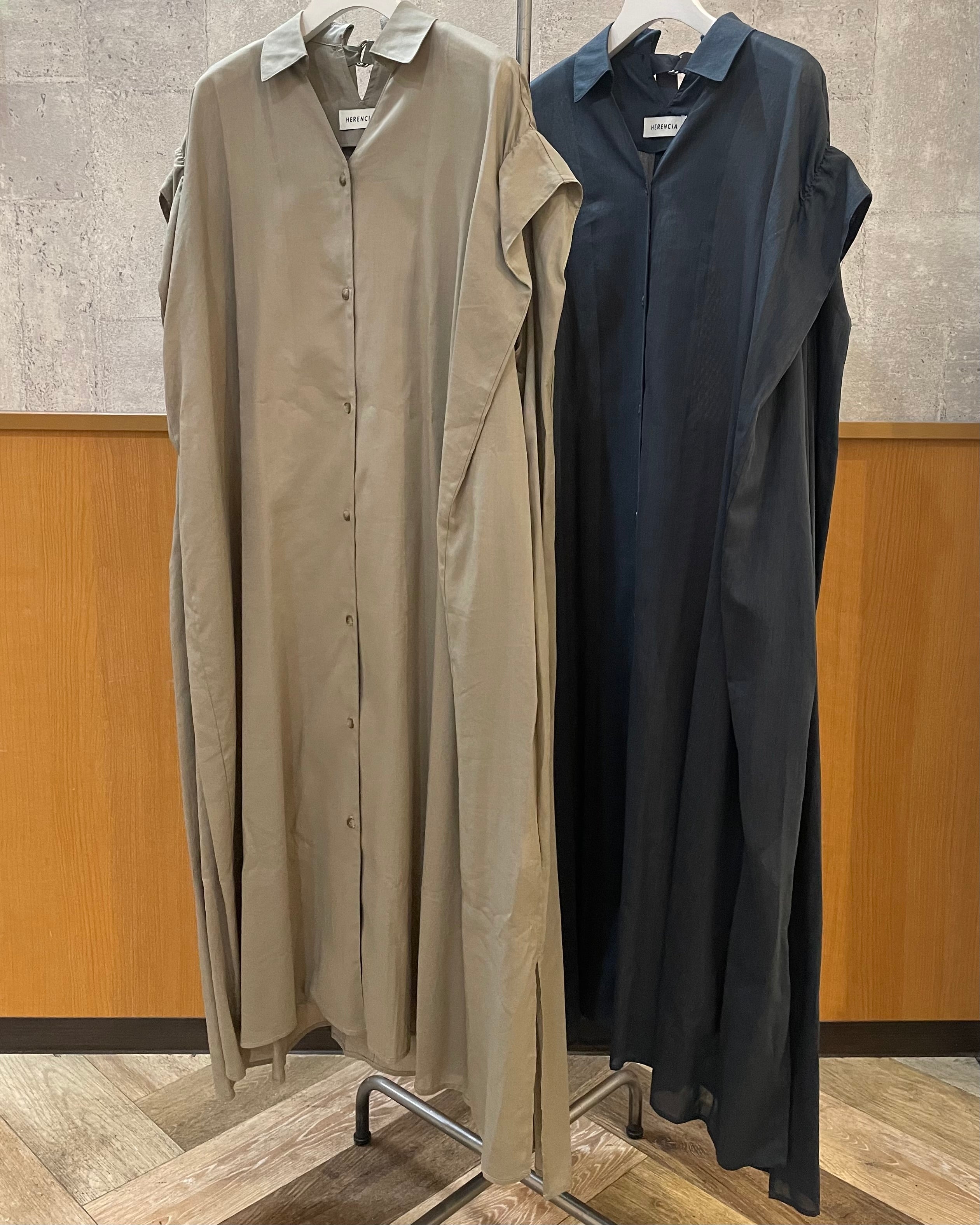 HERENCIA<br> Sheer Dress with Grosgrain Back Detail