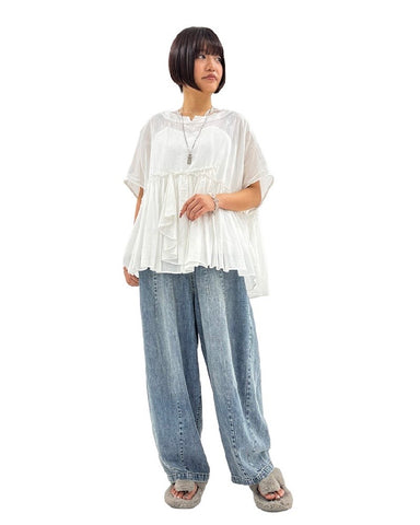 2月25日ライブ ayane<br>バレルレッグデニムパンツ