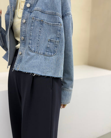<br>カットオフデニムシャツ