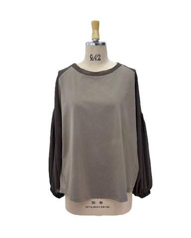 ayane予約<br>シフォンスリーブプルオーバー