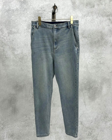 ayane予約<br>裏起毛スキニーデニムパンツ　レギュラー丈