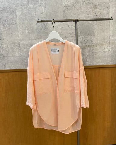 PASSIONE<br>ノーカラー楊柳シャツ