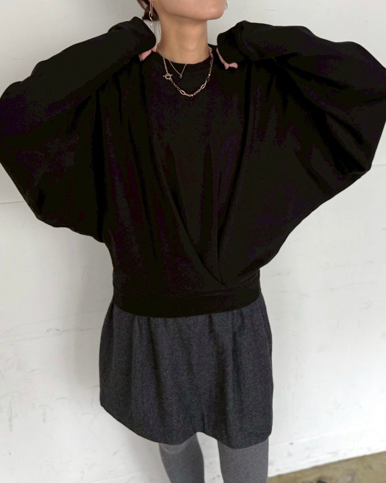 cafune<br> bio sweat tuck pullover