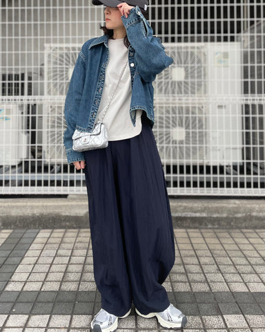 ma couleur<br>マットサテンカーブパンツ