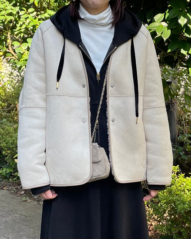 11月9日ライブ<br>PASSIONE<br>ファー×ムートンリバーシブルジャケット