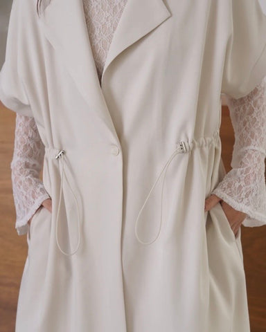 mink chair<br>ノーカラーツイルジレ