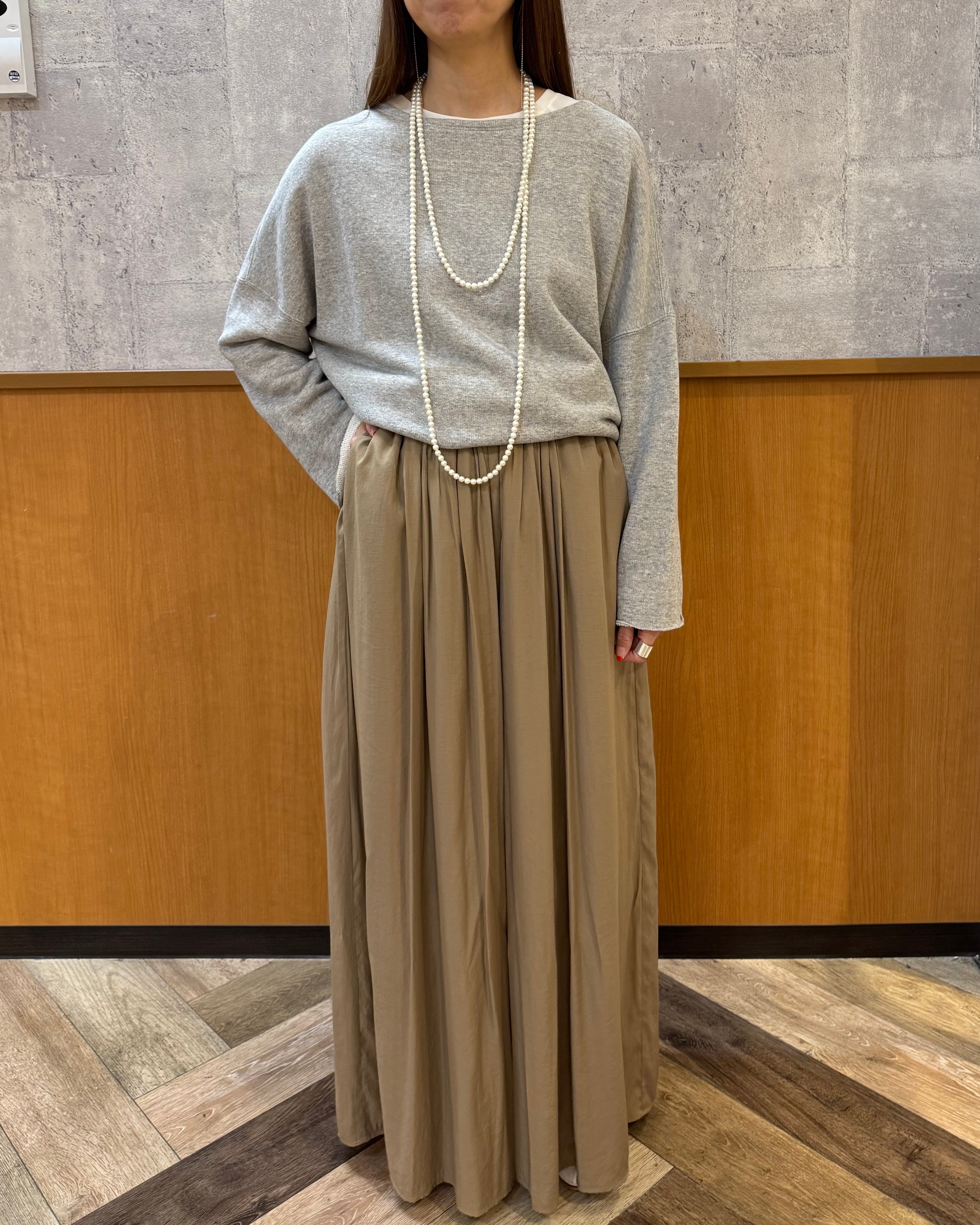 9月11日ライブ cafune<br> cotton lyocell wide pullover