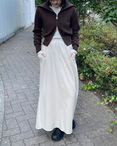 12月7日ライブ Herencia<br>リブショートジップニット