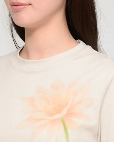 Praia<br>月下美人プリントTシャツ