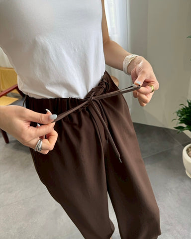 cafune<br>裾ドロストパンツ