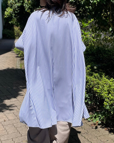 4月12日ライブ Margaux Vintage <br>ストライプロングシャツ