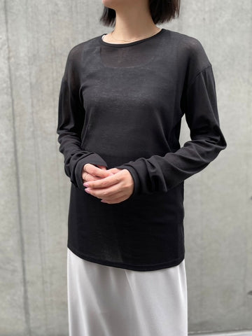 cafune<br>cotton gauze crew neck tops