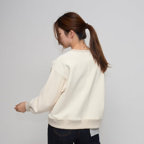 11月20日ライブ Praia<br>梨地裏起毛ハーフジップロゴトップス