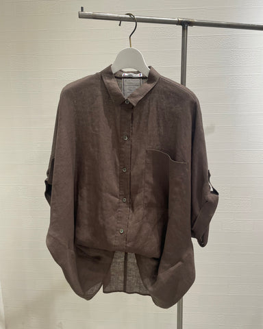 BLUE FRONCE<br>オーバーサイズドルマンリネンシャツ