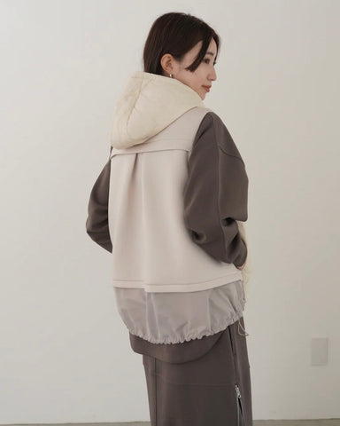 11月7日ライブ mink chair<br>キルティングフードベスト