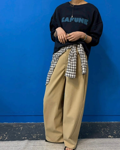cafune<br> POLY-CHINO loose pants