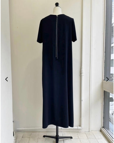 anana<br> 速乾シンプルAライン半袖マキシワンピース