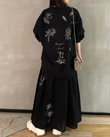 3月20日ライブ RILATO<br>刺繍フレアスカート