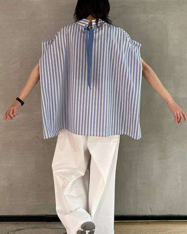 Herencia <br>Back Ribbon Stripe Blouse